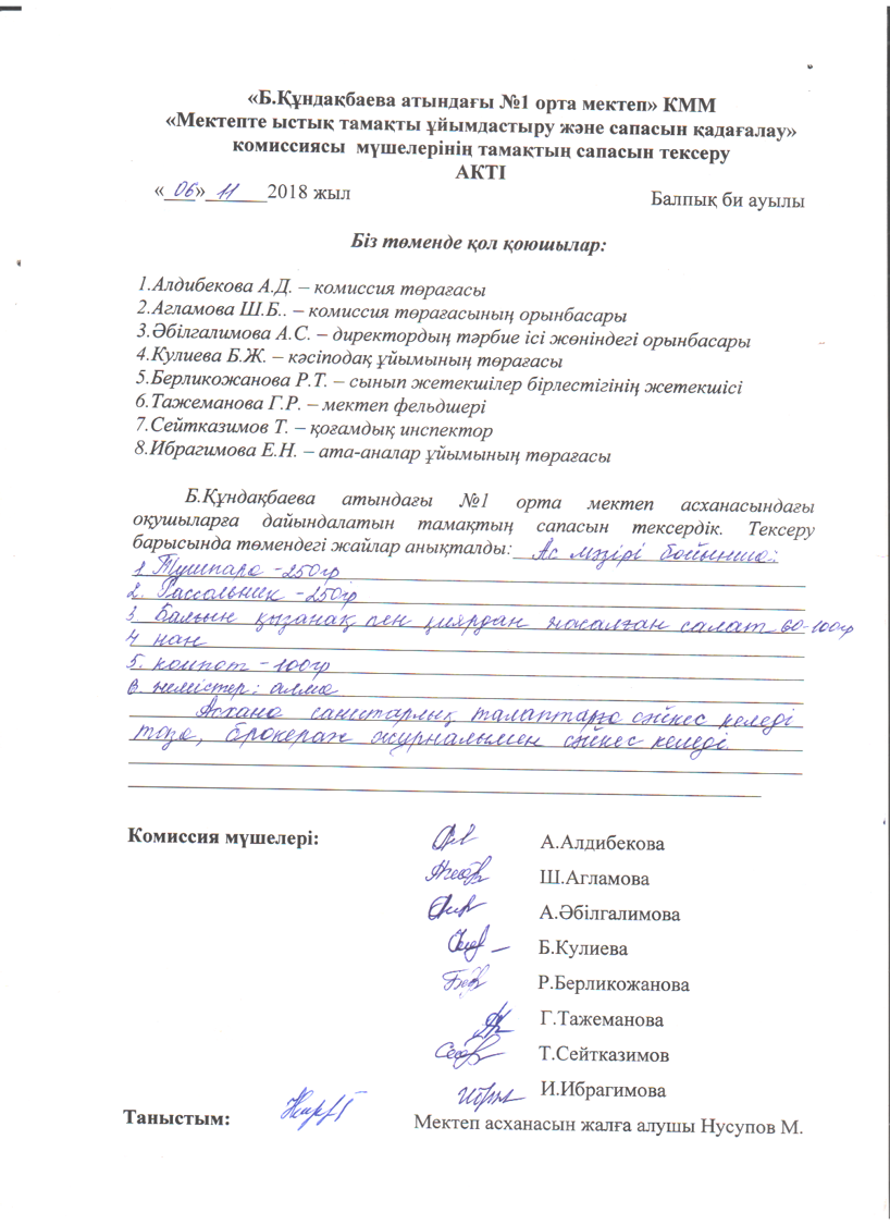АКТ қараша